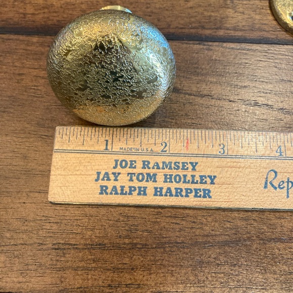 Vintage 1940s Dexter Etched Brass Latch Set 121 A 121 NOS - Picture 11 of 11